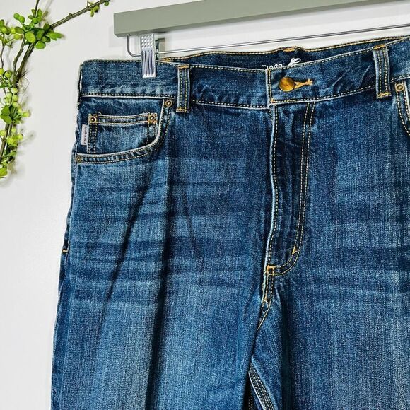 Carhartt Men's Dark Blue Loose Straight Leg Jeans Size 38 - Picture 4 of 7